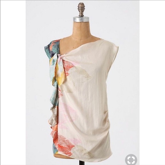 Anthropologie Tops - Anthropologie Silk Blouse by Hype